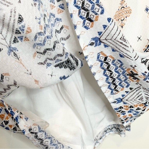 Ecote Sleeveless Aztec Boho Print Trapeze Frock Dress Small - Picture 10 of 14